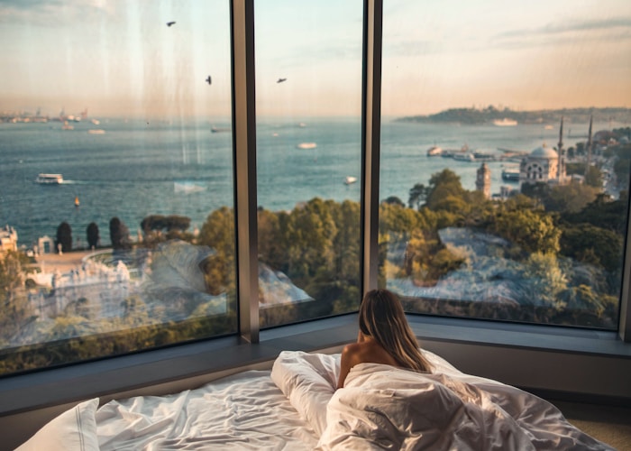 Five-star hotel suite with elegant interior