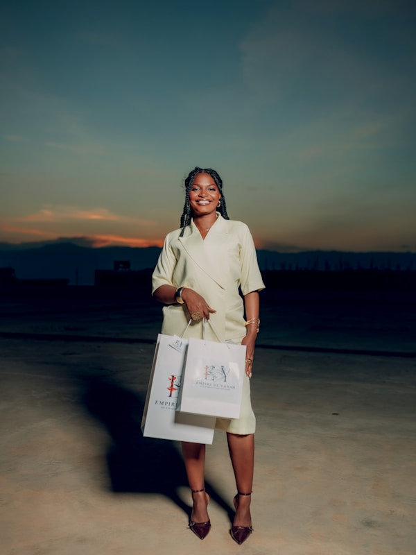 Luxury shopping experience with designer bags